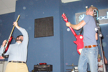 Making Music in the band.