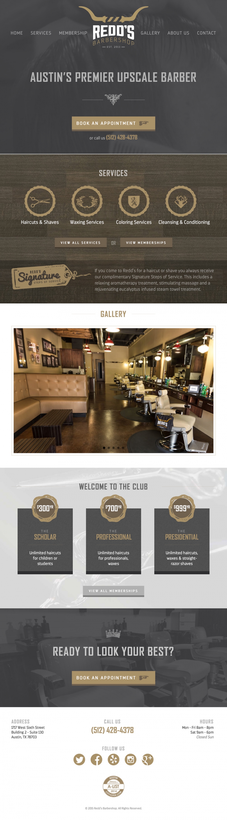 Redd's Barbershop Homepage