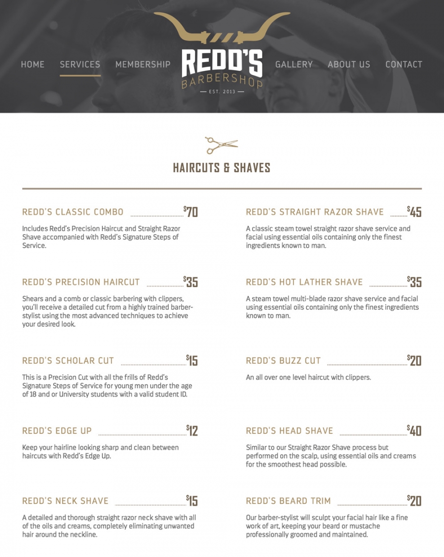 Redd's Barbershop Services