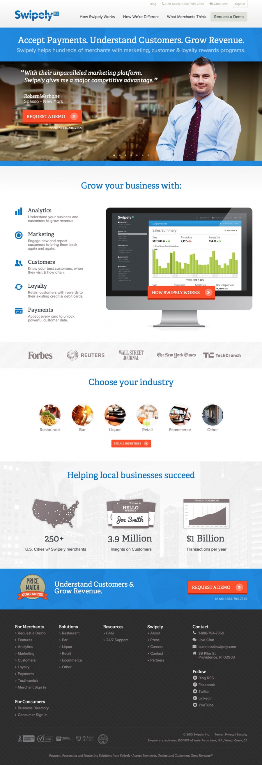 Swipely Homepage Design