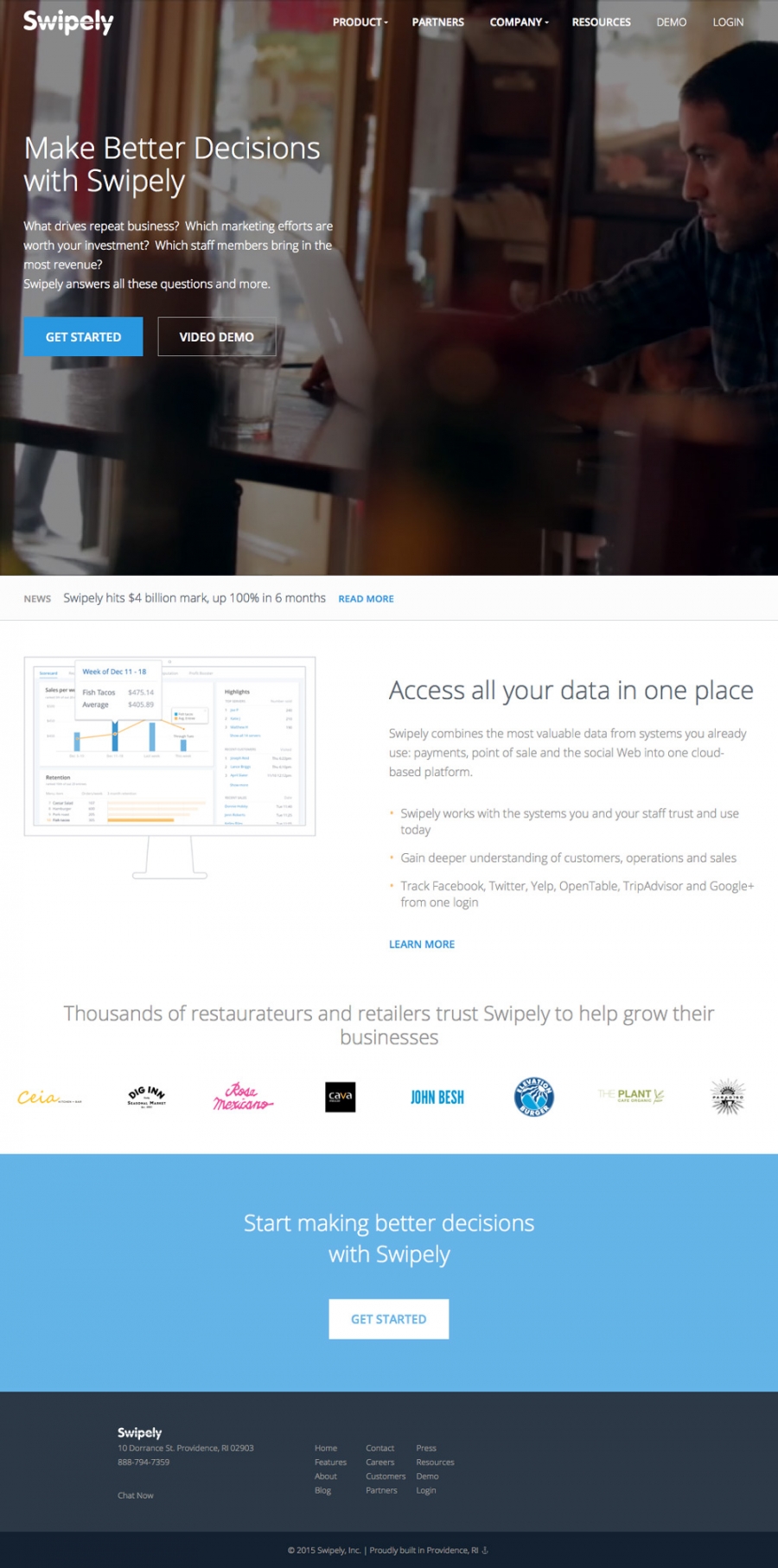 Swipely Homepage