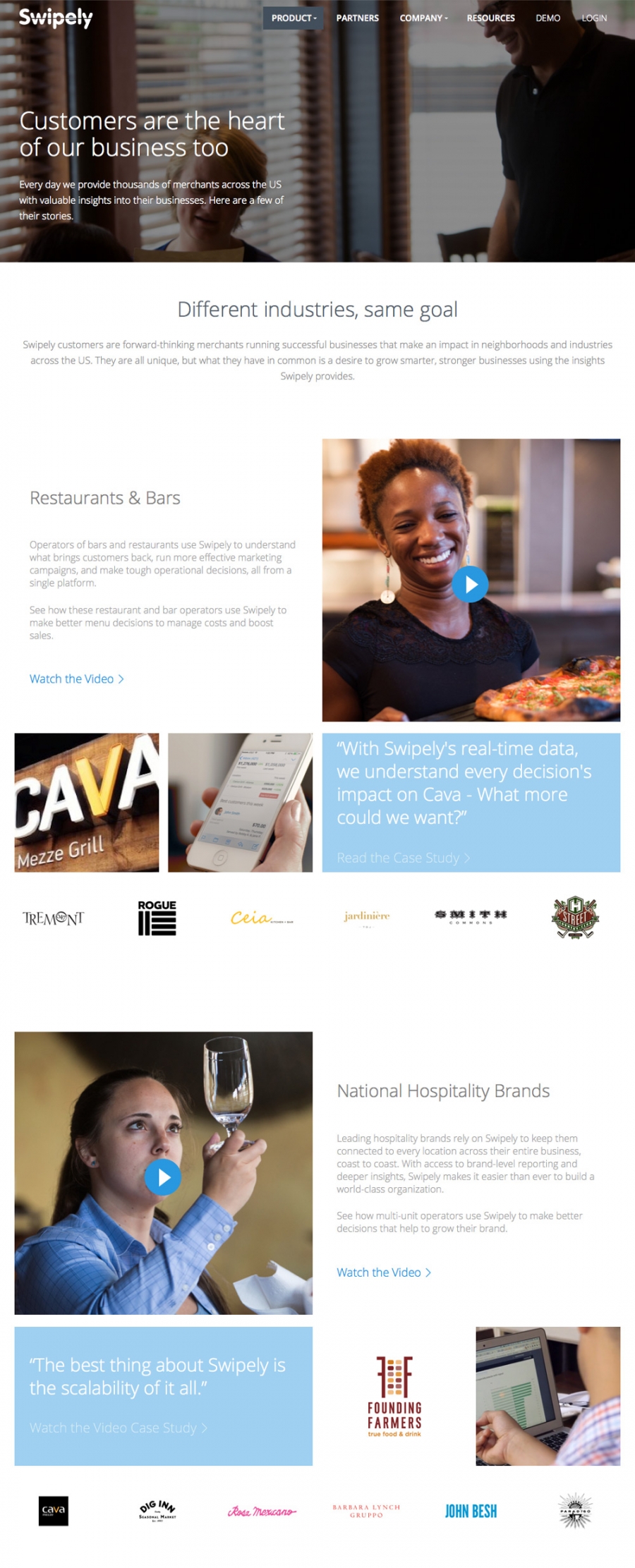 Swipely Testimonials