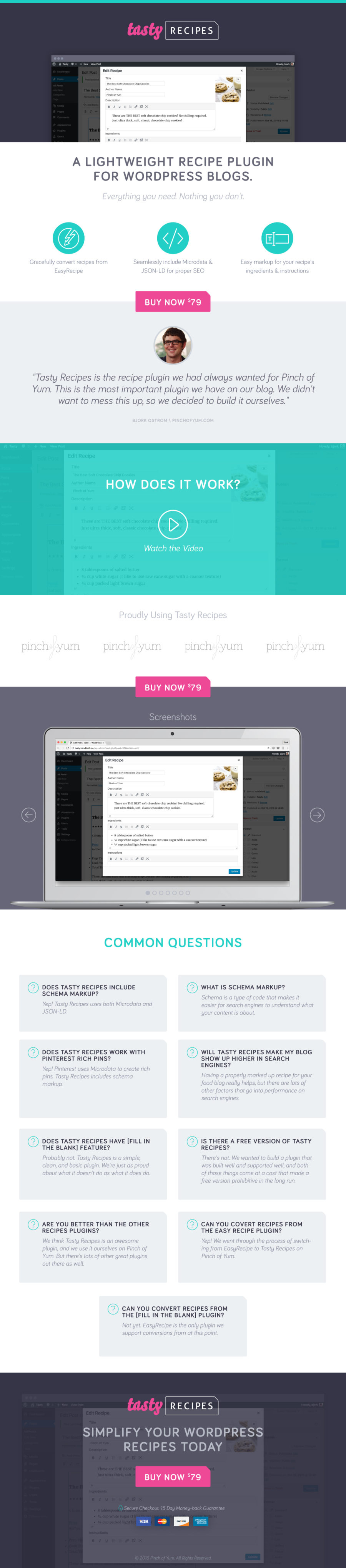Tasty Recipes Web Design