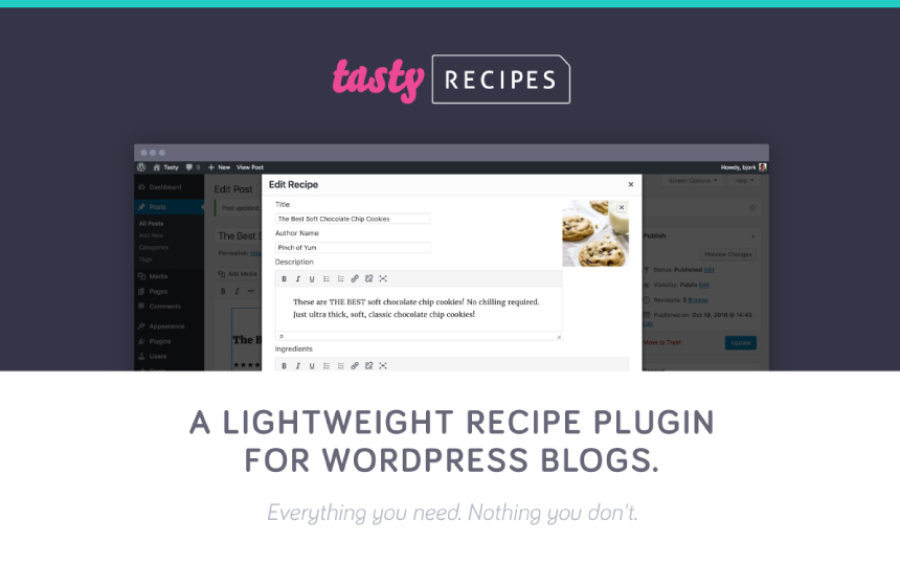 WP Tasty + Tasty Recipies