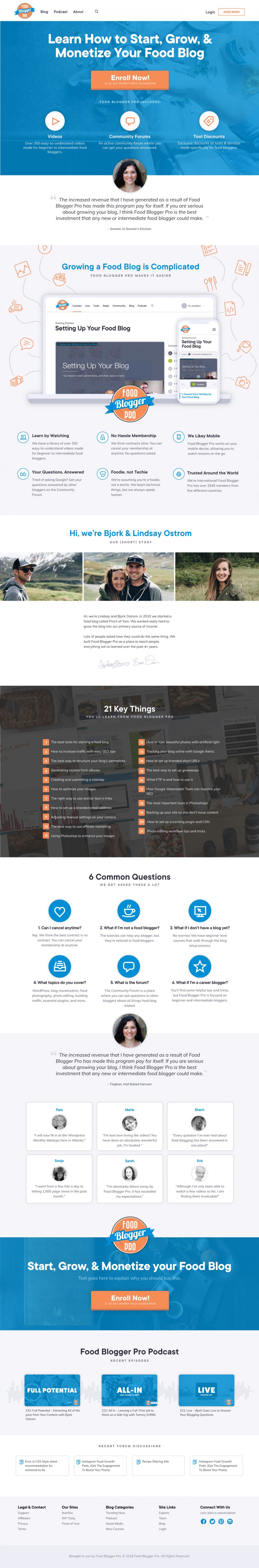 Food Blogger Pro Homepage 2020