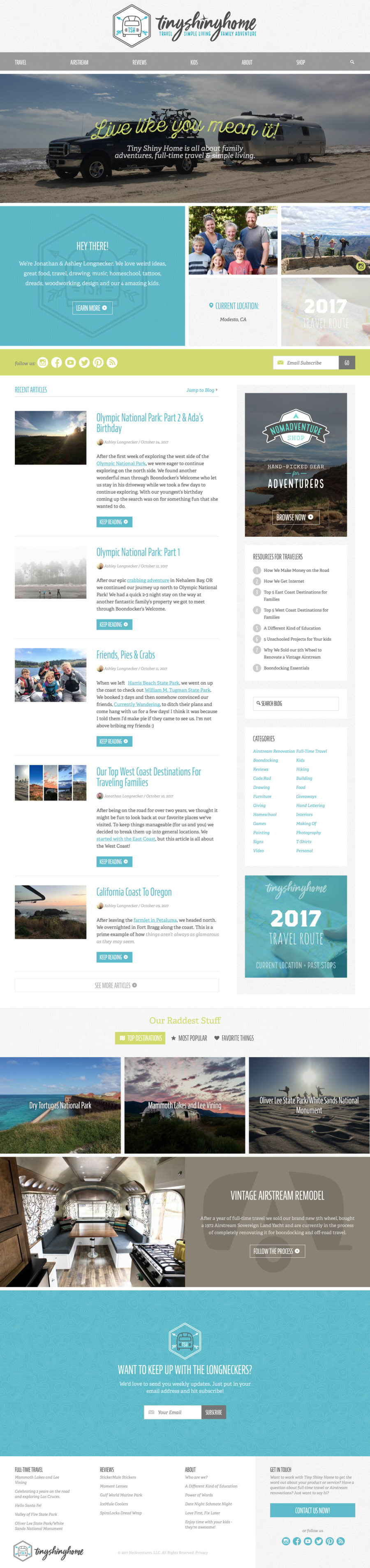 Tiny Shiny Home Homepage